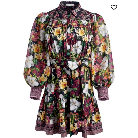 Alice + Olivia Tiffie Floral Print Dress - Picture 4 of 12